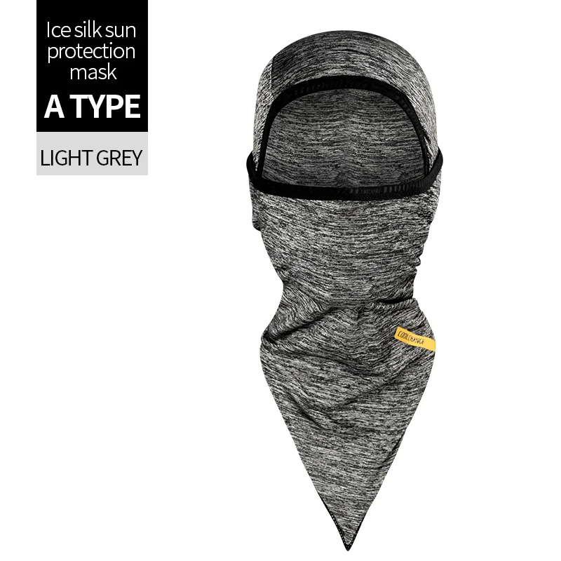 A type light grey Крутая летняя маска для велоспорта с защитой от солнца, крутая маска для лица с защитой от УФ-лучей, мотоциклетная повязка на голову, бандана, спортивная шапка, шарф - Цвет: A type light grey