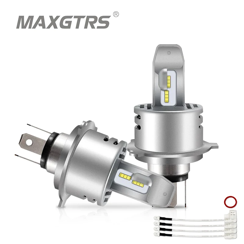 MAXGTRS автомобилей светодиодный лампы для передних фар все в одном H1 H3 H7 H11 H8 9005 HB3 9006 HB4 60 Вт 12000LM H4 обеспечивают работу раздельного освещения 6000K 12V