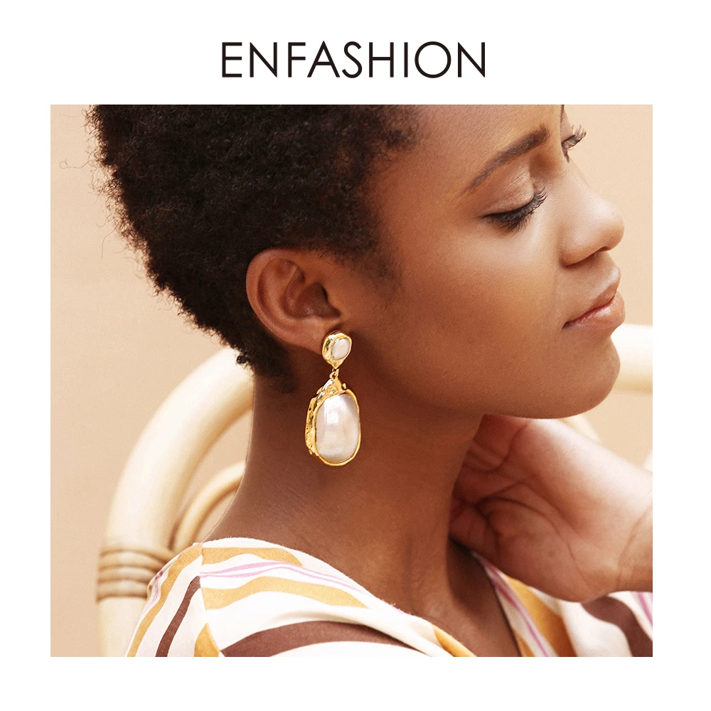 Женские винтажные серьги подвески с натуральным перламутром