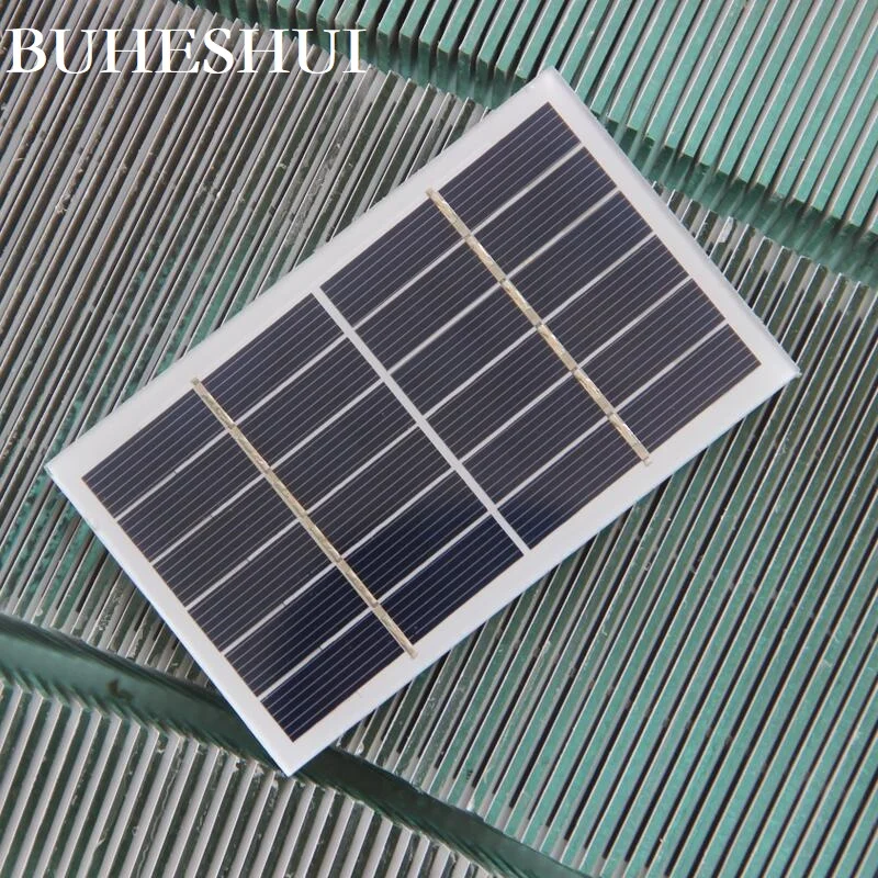 

BUHESHUI 30pcs 1W 6V Solar Cell Module Glass Laminated Polycrystalline DIY Solar Panel Charger For 3.7V Battery Light 115*70MM