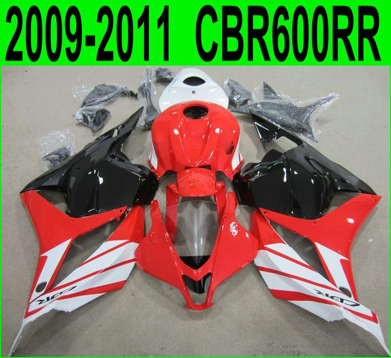 Продажа обтекателей для Honda CBR600RR 2009 2011 2012 (черный красный) cbr 600rr 09 10 11 обтекатель