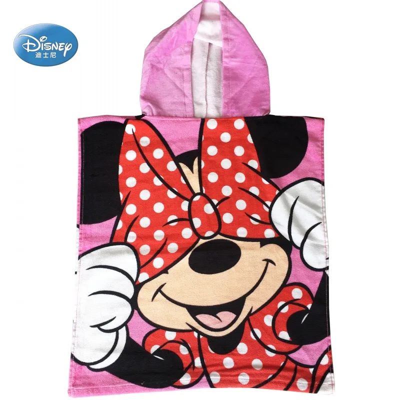 Дисней, хлопок, Simba, Минни, для маленьких девочек и мальчиков, с капюшоном, полотенце-накидка впитывающий халат, для малышей, банное полотенце, 50X115 см