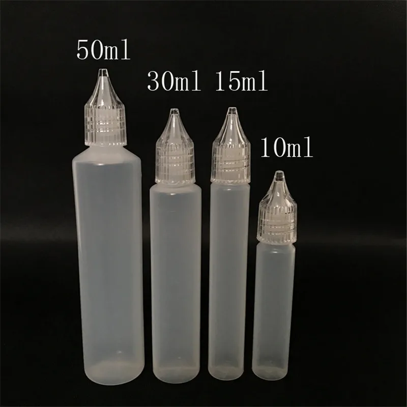 100 шт. 10 мл 15 30 50 ручка PE Squeeze Dropper пластиковая бутылка E жидкость пустая винтовая