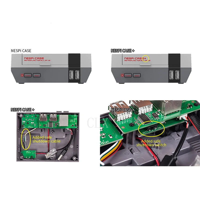 Raspberry Pi 3Bplus + чехол для NESPi коробка ретрофлага 32 ГБ вентилятор источник питания