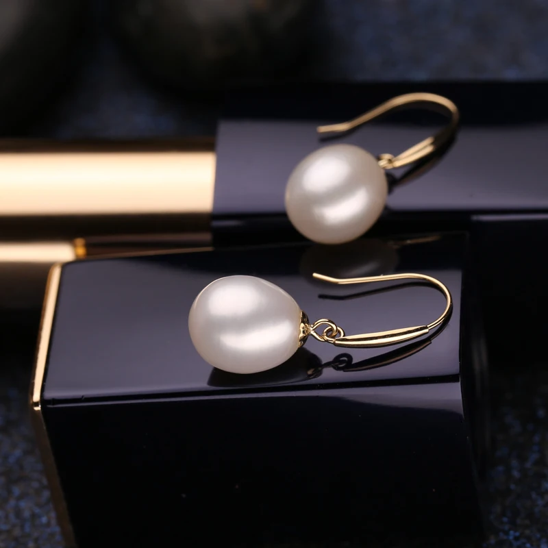 Золотые серьги MINTHA 18 k ювелирные изделия из жемчуга антиаллергические капли