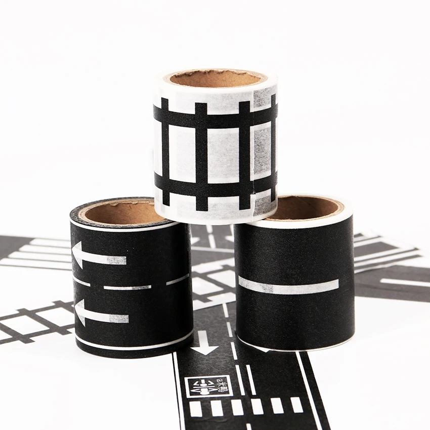 

1PC/5m Railway Road Wide Paper Tapes New Creative Traffic Road Decorative Washi Tape As Stickers for Scrapbooking Masking Tape
