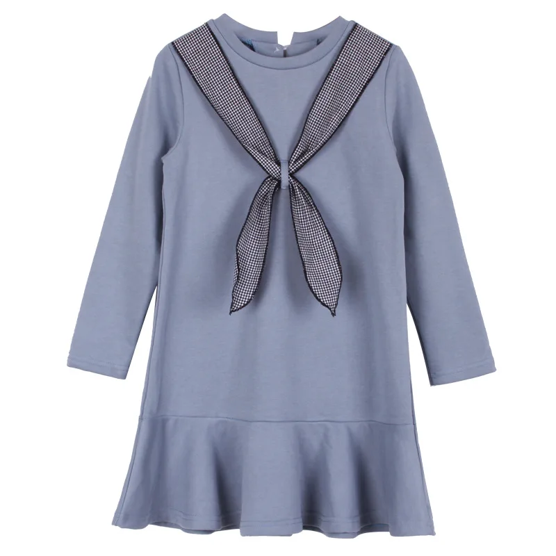 2019 New Autumn Baby Princess Dress Girls Cotton Kids Dresses for Toddler Bow Clothes #3610 | Детская одежда и обувь