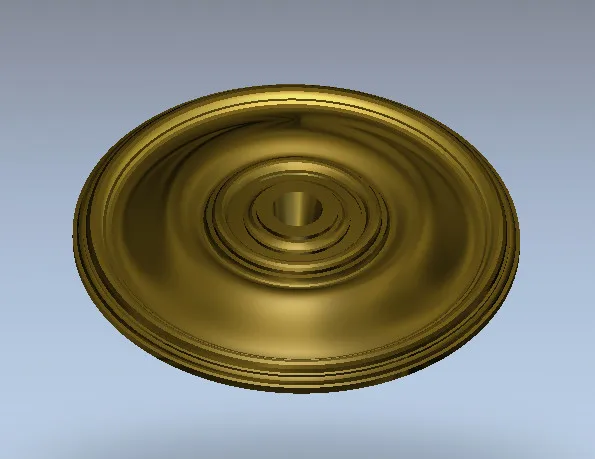 

3D Round plate ring Relief Model in STL format for CNC Router Carving Engraving Artcam aspire R84