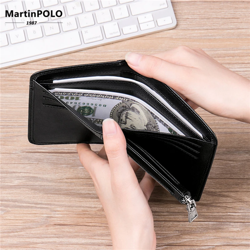 MartinPOLO мужской кошелек из натуральной кожи Роскошный с держателем для карт