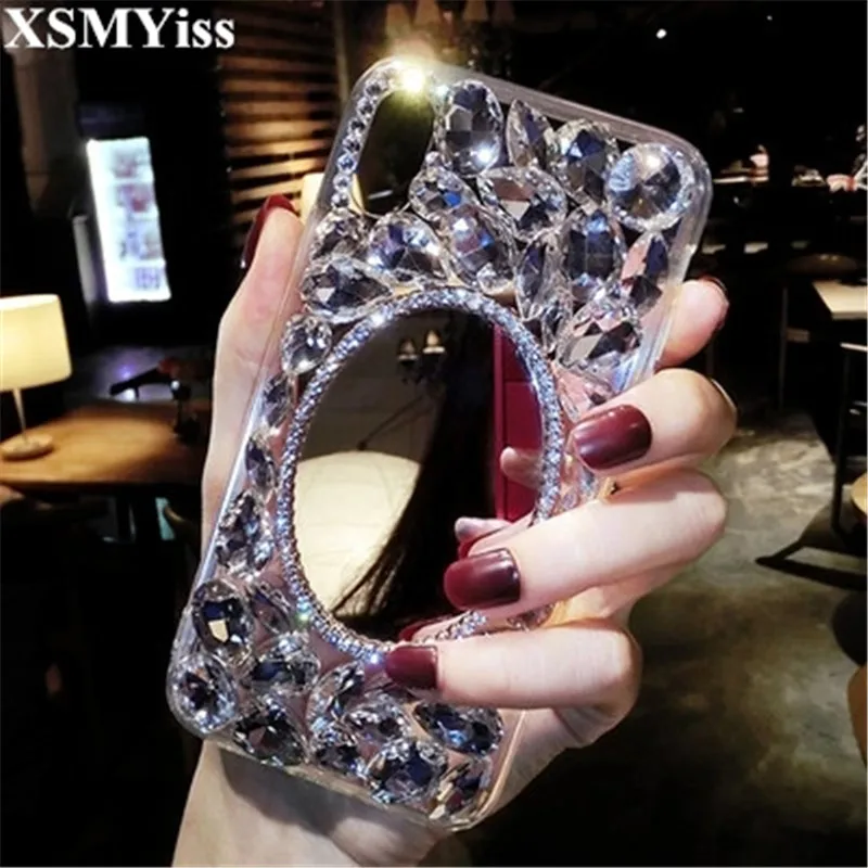 Luxury 3D Bling Diamond Rhinestone With Mirror For Huawei Honor 8 9 10 7X lite V10 V20 Nova 5 P10 P20 P30 Mate 20 Phone Case |