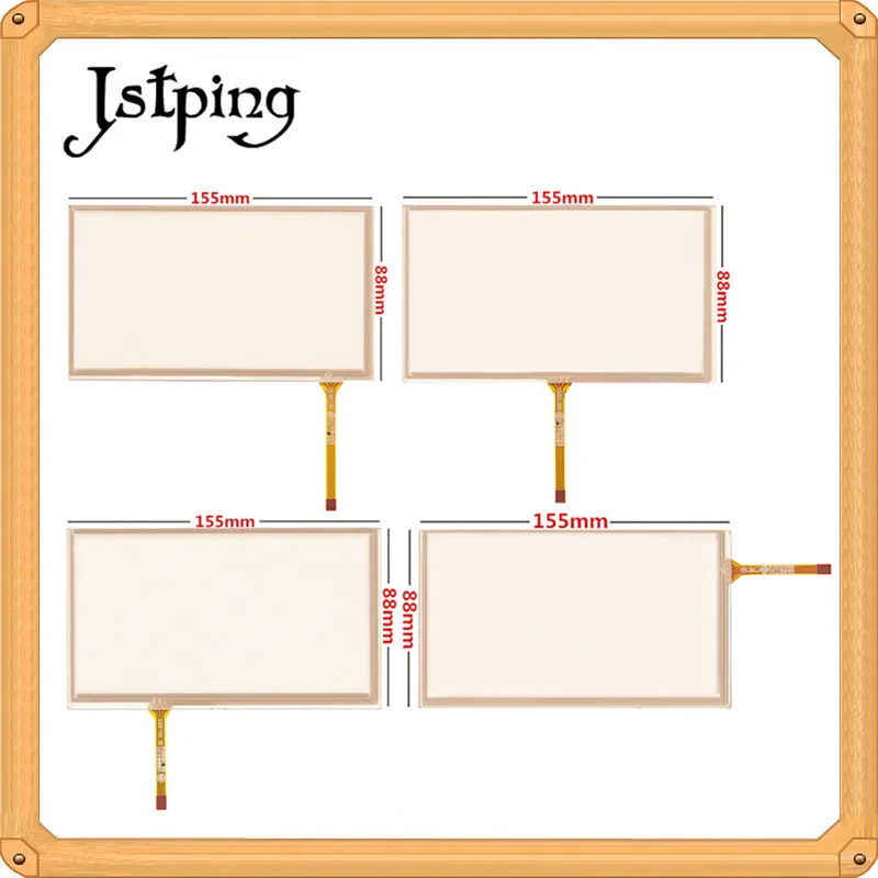 Jstping экран 6 2 дюйма четыре провода 4 контакта сенсорный HSD062IDW1 155*88 мм 155 * 88