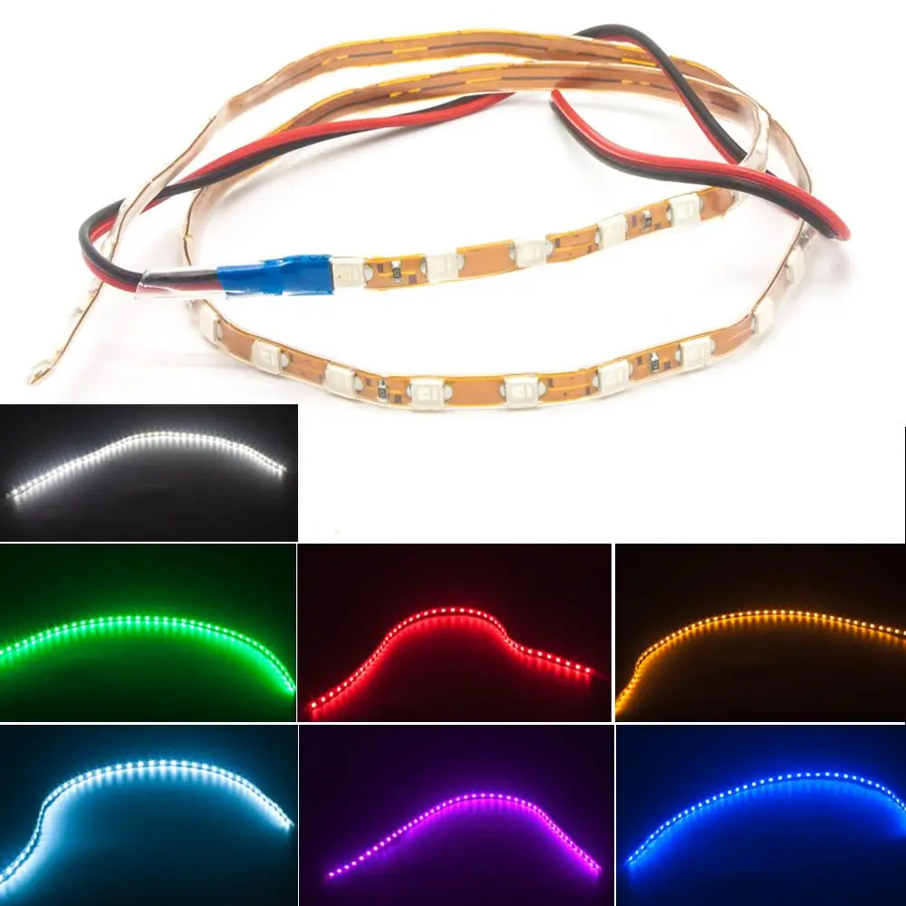 45 см 1210 SMD гибкая мягкая трубка 12В дневные ходовые огни Универсальный