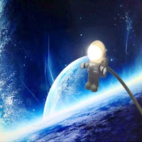 high quality cool new astronaut spaceman usb led adjustable night light for computer pc lamp desk light pure white