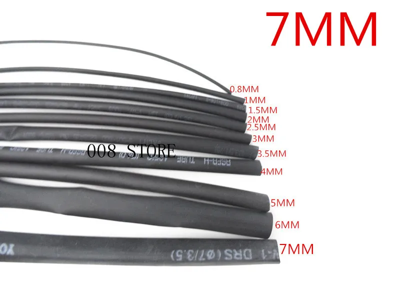 

5M new 2:1 7mm Assortment Polyolefin Halogen-Free Heat Shrink Tubing Tube Sleeving Wire Cable Kit