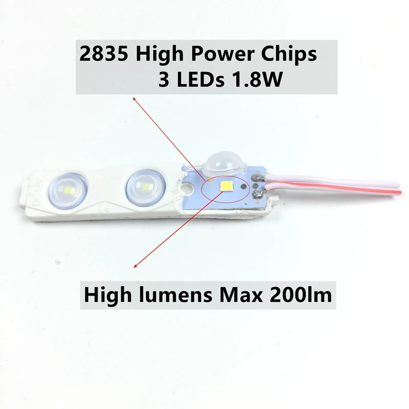 1,8 Вт светодиодный Инжекционный объектив 2835 модуль SMD диффузное отражение DC12V водонепроницаемый декоративный светильник для письма знак рекламы