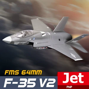 Модель истребителя Warbird F35 радиоуправляемый самолет FMS V2, F-35, 64 мм