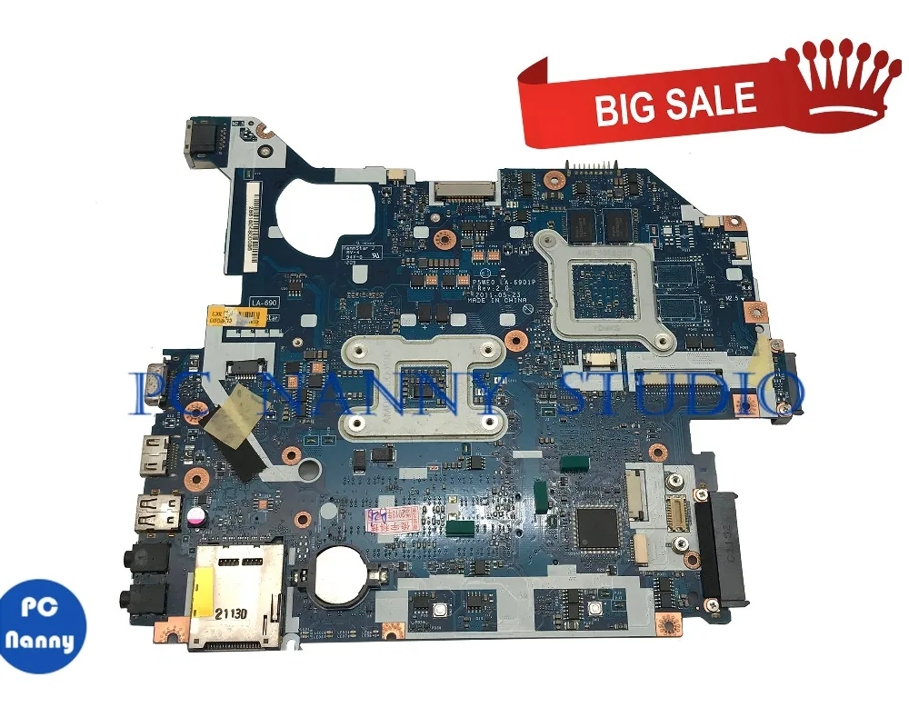 Материнская плата PCNANNY MBRXK11001 для ноутбука Acer aspire 5750 5750G GT610M P5WE0 LA-6901P HM65 DDR3