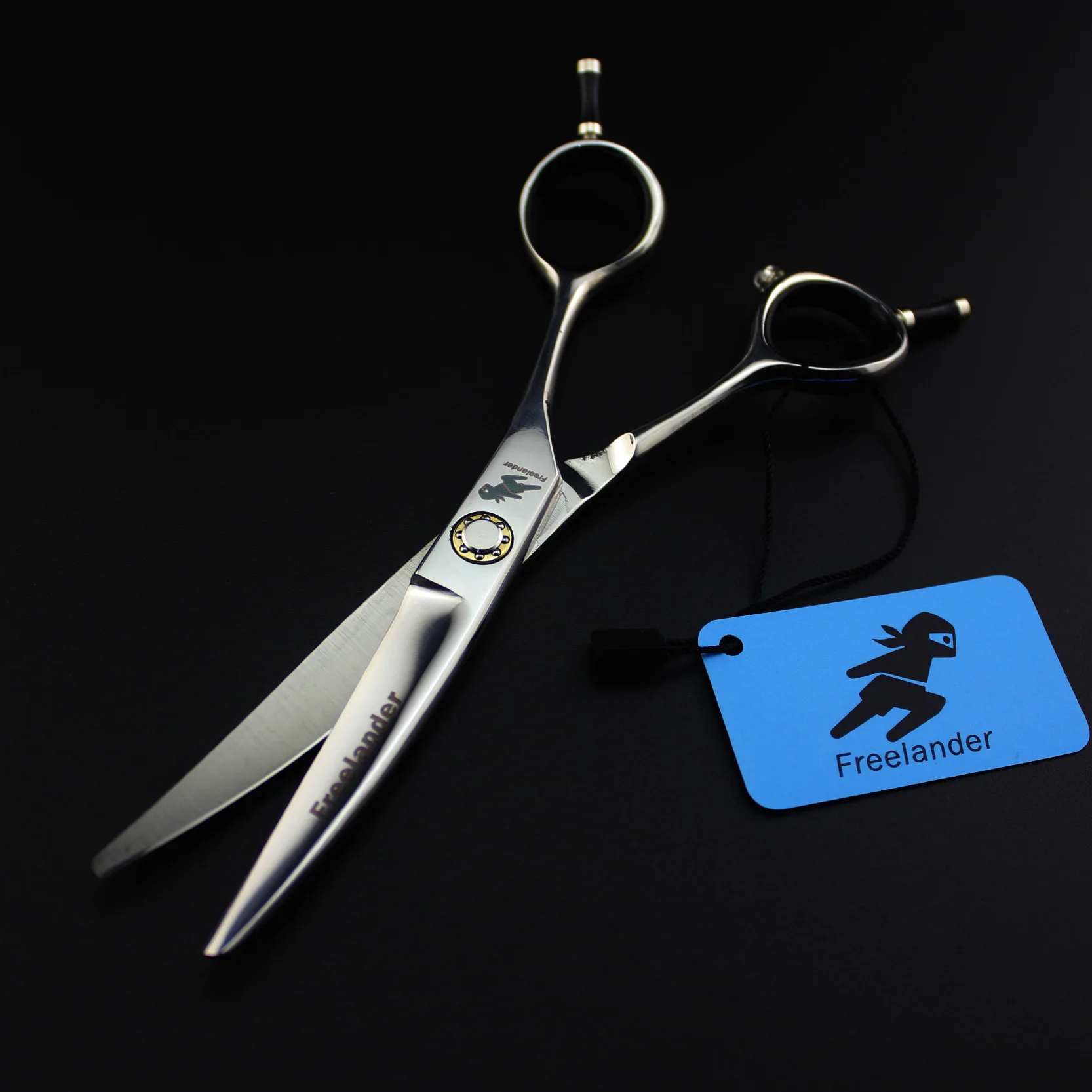 

6" hair scisssors Professional Hairdressing Up down Curved scissors Double handle Willow Curved scissors Cutting Barber shears