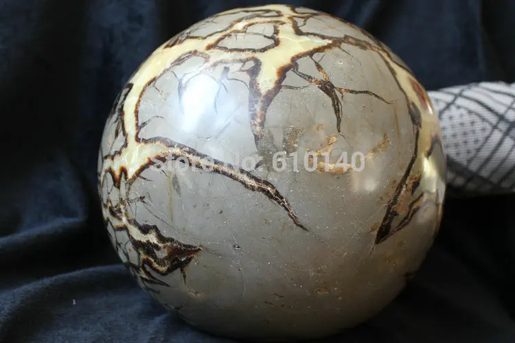 Огромный Натуральный Камень дракона Septarium Fossil Crystal Egg Healing | Дом и сад