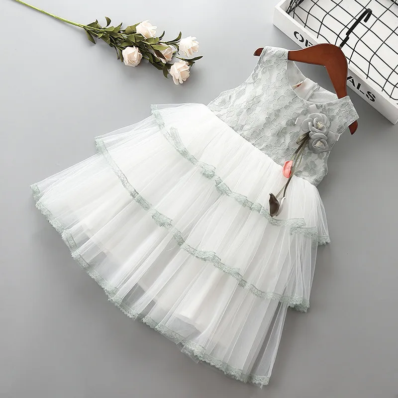 2-7 year High quality girl dress 2019 new summer cute bow flower kid children clothing party formal princess | Детская одежда и