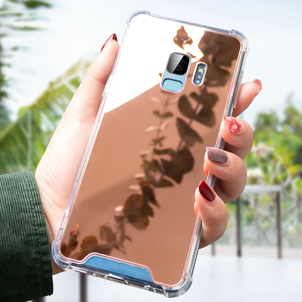 Чехол IER роскошный зеркальный чехол для телефона s samsung Galaxy S8 S9 S10 Plus блестящий с