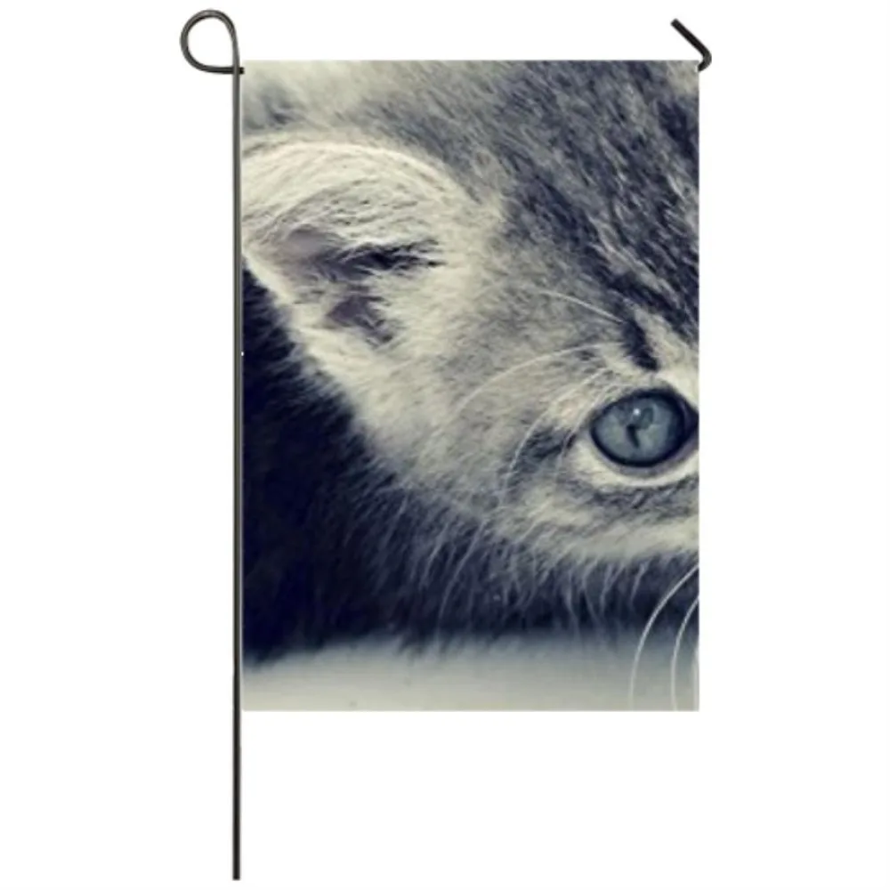 

Fuzzy Baby Kittie Garden flag Seasonal Flags for Outdoors Garden Decor Flags