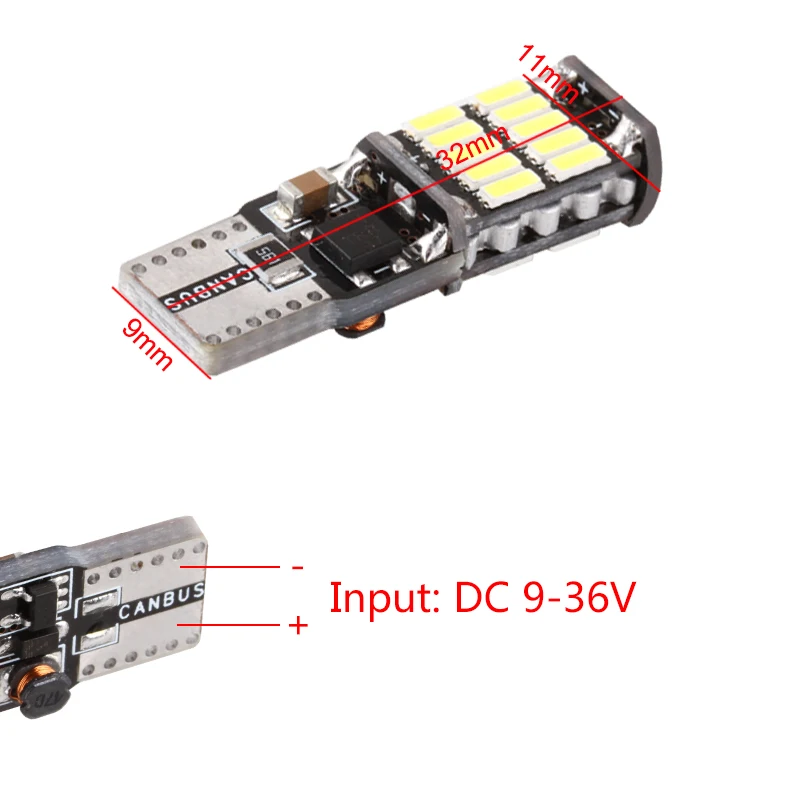 Светодиодсветодиодный автомобисветильник лампа Canbus T10 W5W 194 501 s 26 SMD 4014 белый чип