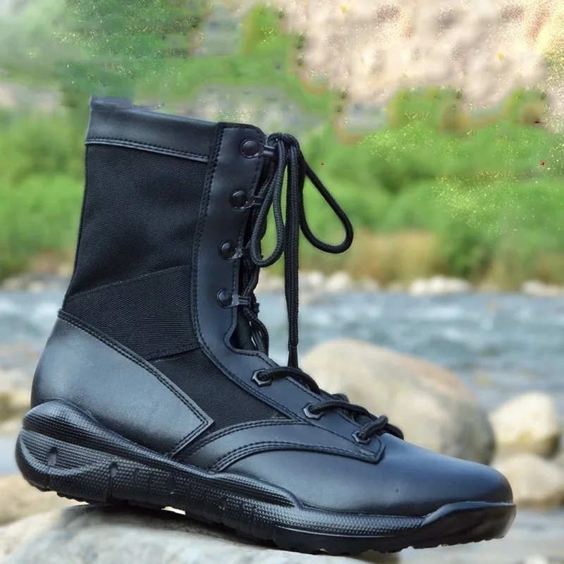 Old combat boots Мужская Уличная Водонепроницаемая походная обувь мужская пустынная сетка Военные Тактические Сапоги для нескользящей носки Спортивная альпинистская зимняя обувь - Цвет: Old combat boots