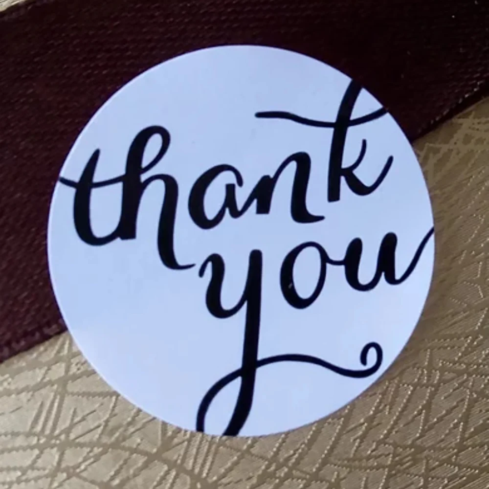 120 шт. белые круглые наклейки для выпечки | Дом и сад