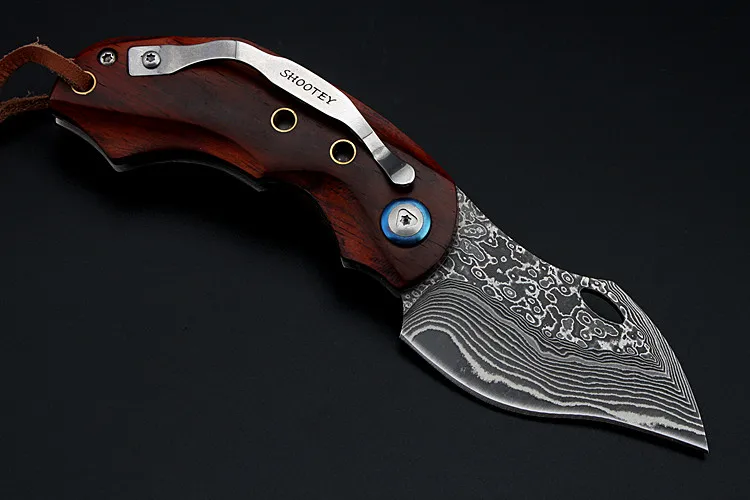 Новинка 2021 Бесплатная доставка уличный дамасский Мини Складной нож Карманный