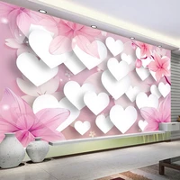 custom photo wallpaper 3d romantic pink love large wall painting mural paper kids bedroom tv background home decor wall paper