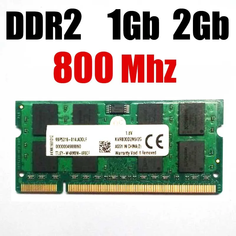 Ноутбук ram ddr2 800Mhz / 800 2Gb 1Gb ddr 2 1G 2G sodimm RAM memoria пожизненная Гарантия хорошее