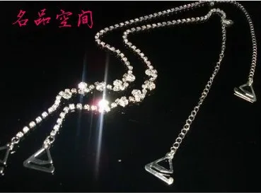 

crystal single row lingerie chain shoulder strap Rhinestone bra straps