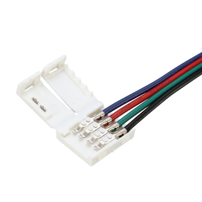 10 мм 10/30/50/100 см 4 Pin RGB Светодиодная лента светильник для подключения к 5050
