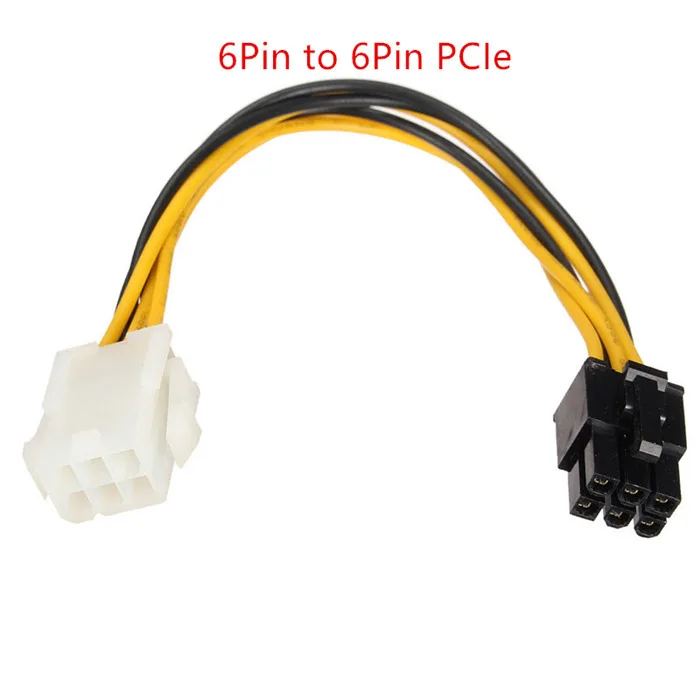 6Pin to 6Pin PCIe 6Pin to 8Pin PCIe Power Cable PCI Express Power Converter Cable for GPU Video Card PCIE PCI 6-Pin 8-Pin Power cables - Color: 6Pin to 6Pin PCIe