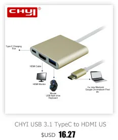 CHYI type C до 3 порта USB3.0 USB2.0 концентратор с USB-C Женский к USB-A Штекерный Кабельный соединитель Адаптер сплиттер для Macbook аксессуары