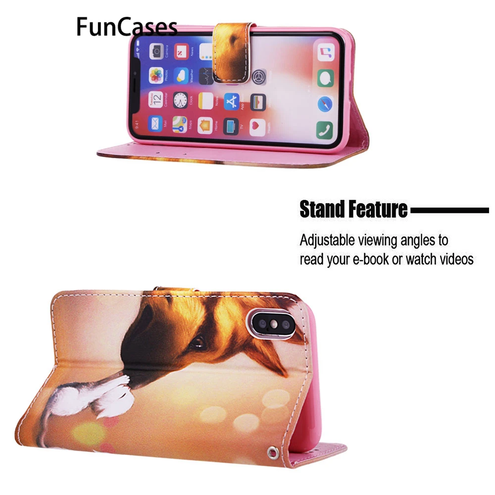 Чехлы для телефонов чехол iPhone X задняя крышка с пандой Estojo СПС Apple carcaso XS PU кожаный