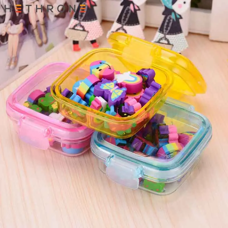 Hethrone Радужная коробка ластик gomas de borrar серия мультфильм goma de borrar канцелярские Gomme kawaii Ластики для детей резиновые
