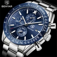 2021 benyar design luxury quartz watch sapphire stainless steel automatic waterproof mens watch fashion sports time code table