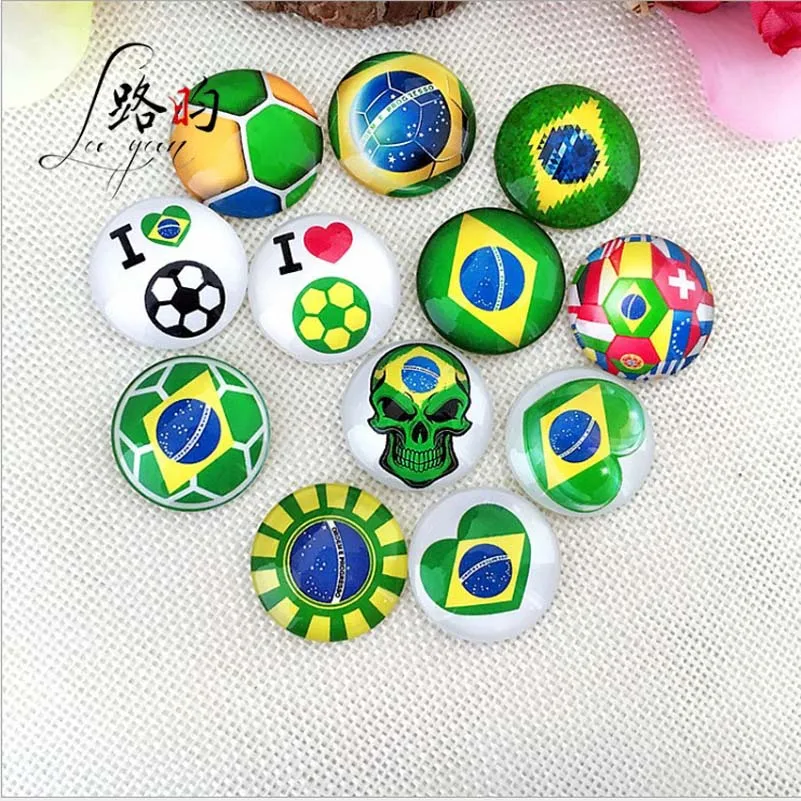 20 шт. 8-20 мм Винтаж mix Футбол Череп круглый стеклянный кабошон узор Fit Камея База