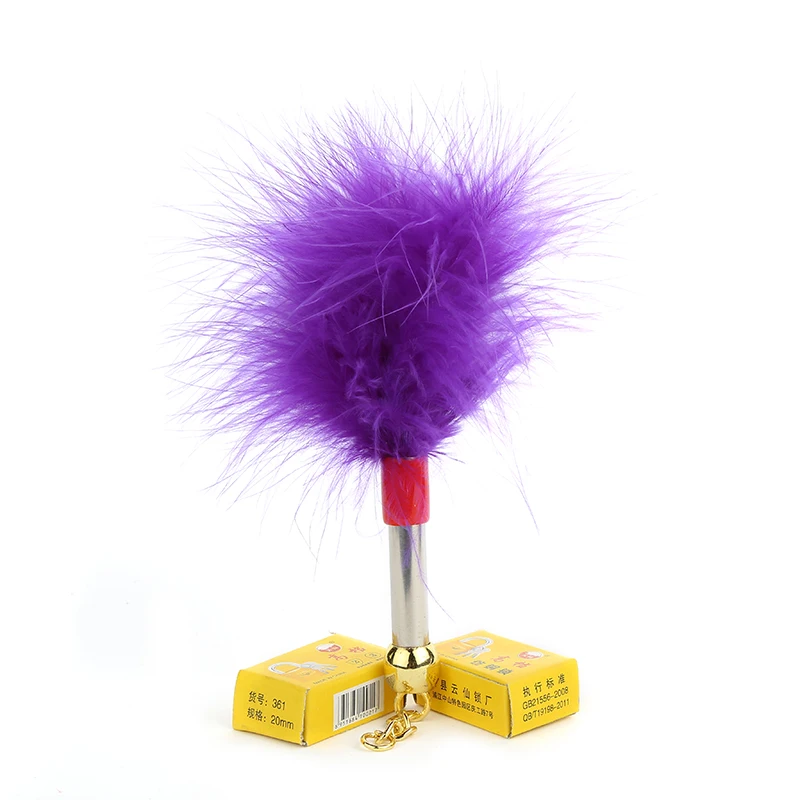 Adult Products Stainless Steel Feather Rod Flirting supplies Black Red White Pink Purple fun show props stick | Красота и здоровье