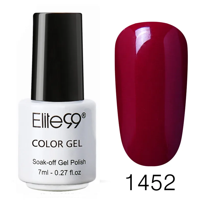 1452 Elite99 Гель-лак все для маникюра Vernis верхнее покрытие УФ светодиодный Гель-лак замачиваемый для ногтей художественный Гель-лак для ногтей Базовое покрытие цветной гель - Цвет: 1452