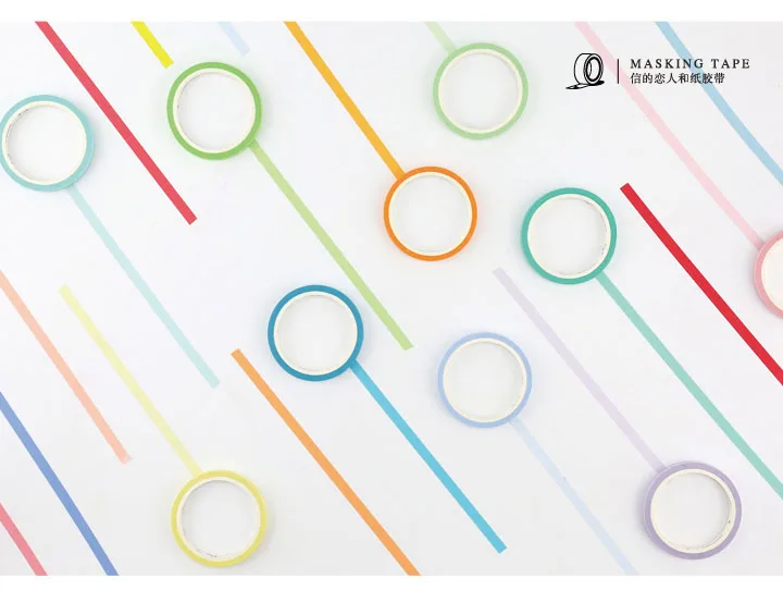 Тонкая декоративная лента 5 мм Маскировочные ленты для скрапбукинга.