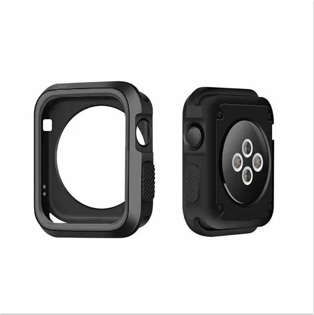 Защитный чехол с силиконовым спортивным ремешком цветной ремешок для Apple Watch iwatch