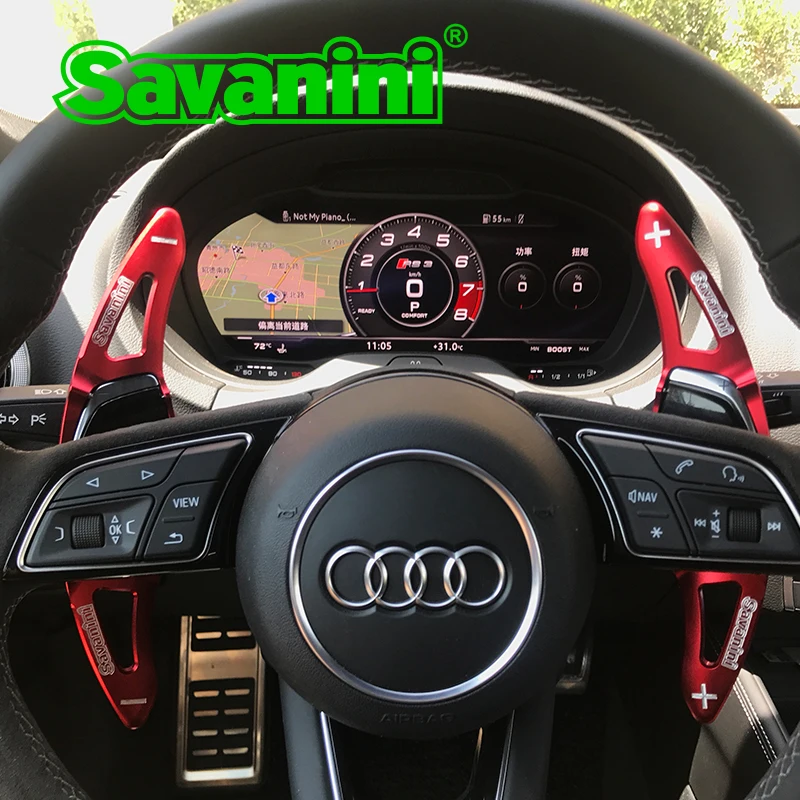Алюминиевое весло переключения рулевого колеса Savanini для нового Audi R8(2016 2017) RS3(2017) TT