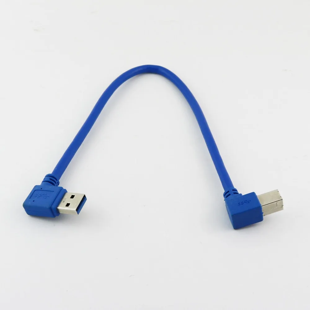 1 шт. USB 3 0 A штекер левый угол к B штекеру 90 градусов Угловой кабель|Компьютерные