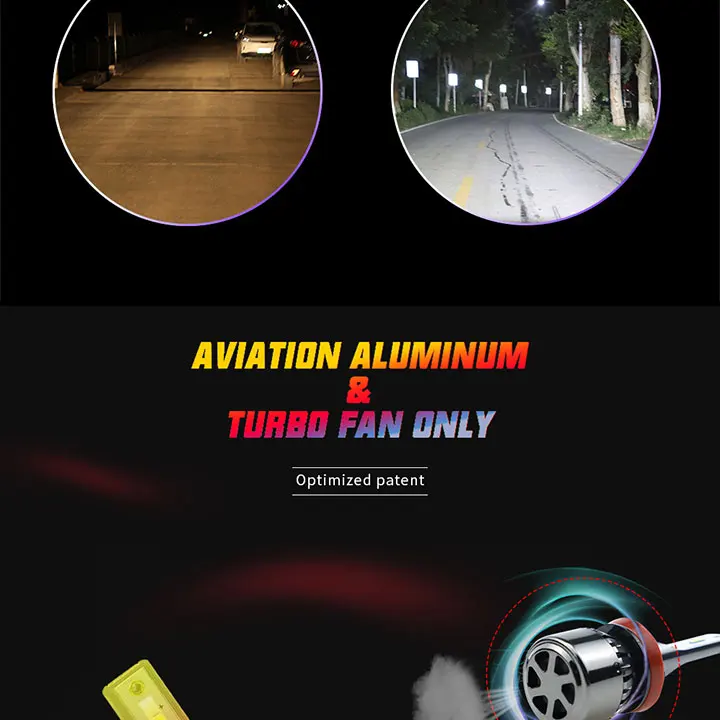 2 шт. healihght led h7 h4 светодиодные лампы h1 h3 880 h11 9005 9006 5202 9012 9004 9007 h13 h15 автомобильный светильник с чипом csp Авто 6000K светодиодный мини-с can-bus