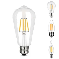 edison led bulb e27e14 vintage led light bulb 220v 4w warm white tungsten transparent glass edison bulb energy saving safety