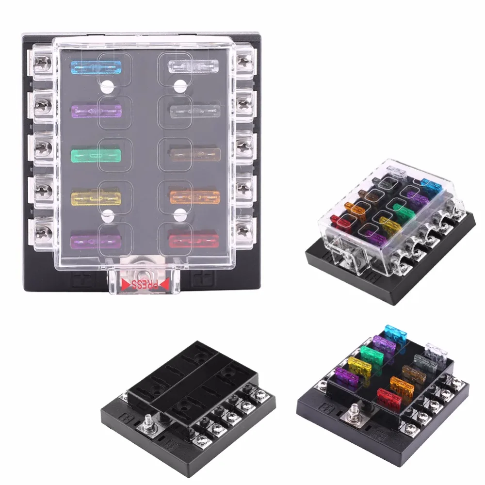 DC32V 10 Way Circuit Standard Blade Fuse Box Block Holder For Auto Car Truck Boat ATC ATO | Автомобили и мотоциклы
