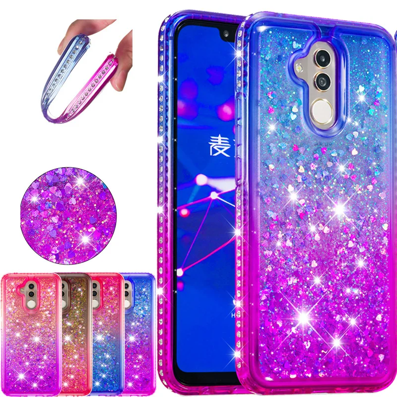 Блестящая блестящая Жидкостная динамика зыбучий песок чехол для Huawei Mate 20 Lite P Smart